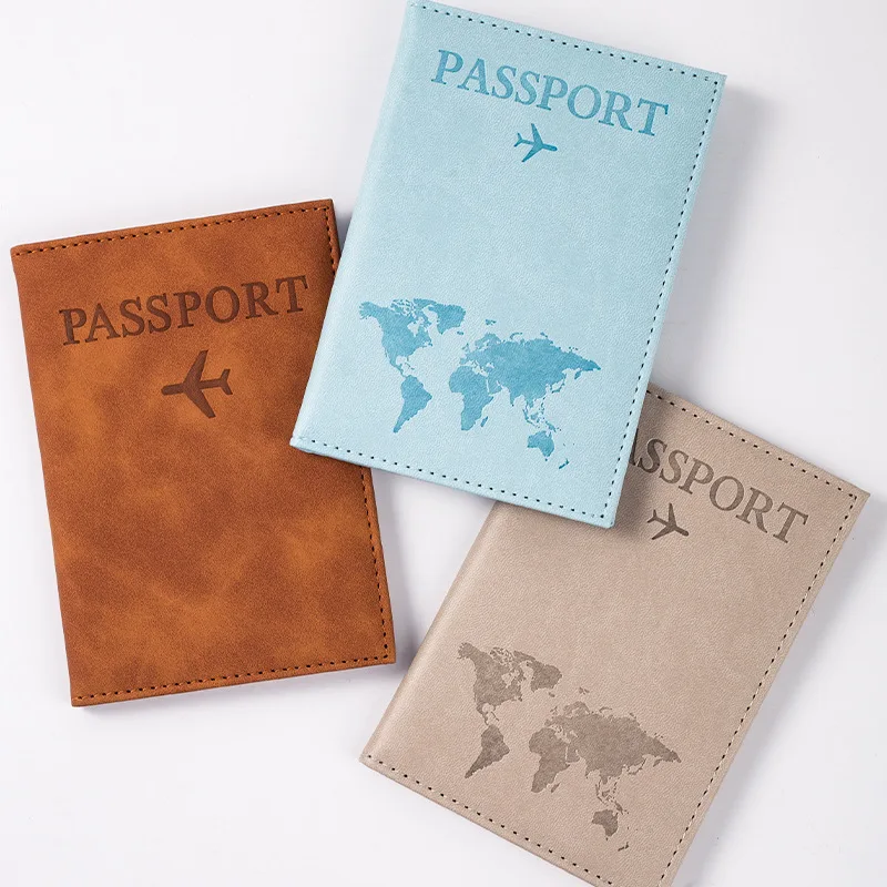 Étui de couverture de passeport d'avion pour femmes et hommes, étui de passeport de voyage, mignon portefeuille de passeport, porte monnaie pour fille