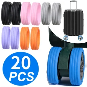 Housse de protection de roue de bagage en silicone, couvre-roues pour vos valises ou une chaise de bureau, roulettes durables et réduisent le bruit