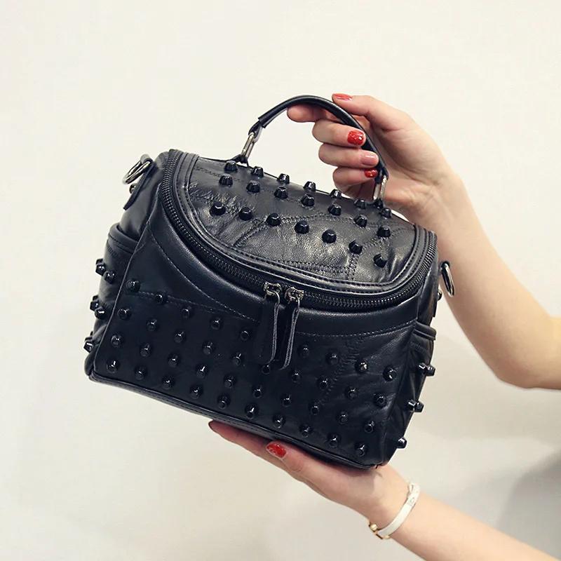 sac de luxe en cuir véritable pour femmes, sacoches en peau de mouton, sacs à main de marques célèbres de styliste, sac à bandoulière
