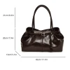 sac à main hobo en cuir pu huilé, sac à bandoulière ample rétro à poignée supérieure, grands sacs de travail pour femmes, fourre tout pour filles, travail, shopping, voyage