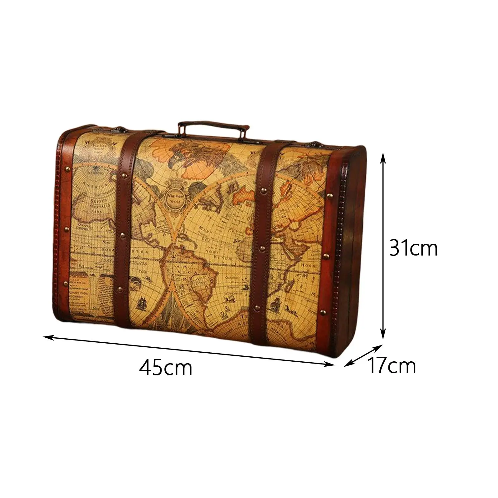 valise vintage avec poignée, accessoires photo, coffre en bois, boîte décorative, coffre en bois, coffre en bois pour vitrine de magasin, chambre à coucher