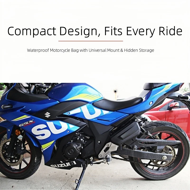 sac latéral de moto de grande capacité, sacoche universelle sans logo, pochette de rangement multifonctionnelle étanche