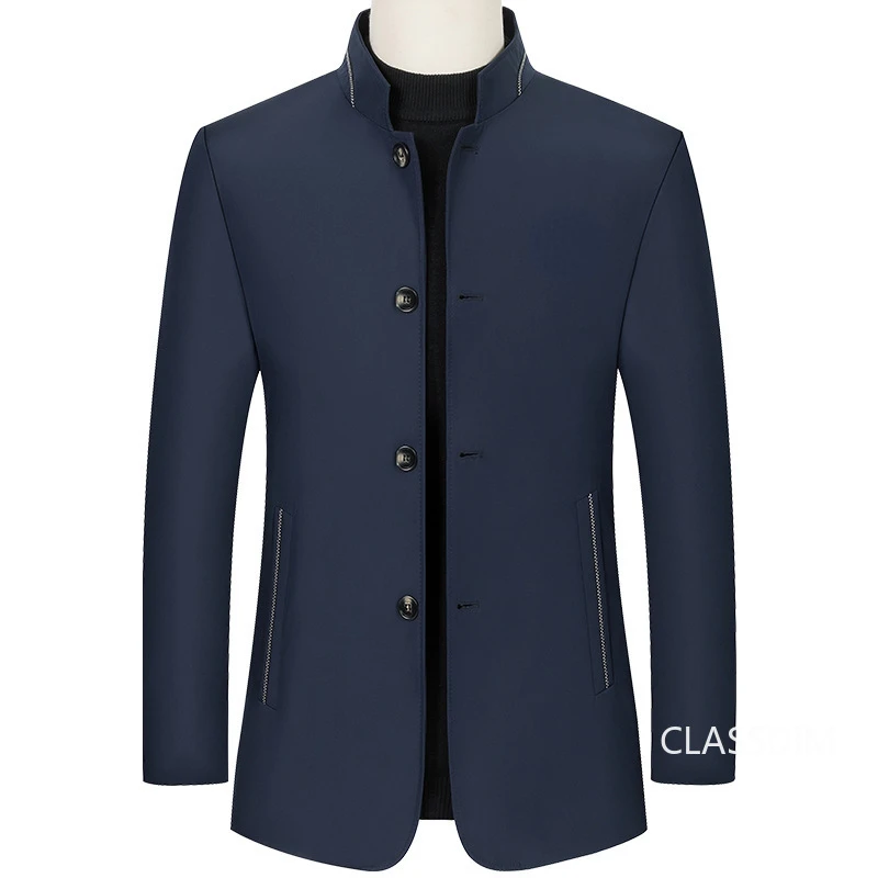 hommes blazers costumes vestes col montant affaires costumes décontractés manteaux mâle slim fit blazers vestes blazers manteaux taille 4xl