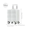 valise à main de 14 pouces avec support pour téléphone, petite valise portable pour courts voyages avec roues pivotantes, légère