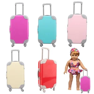 Boîte de rangement de vêtements de bébé Reborn, valise d’accessoires de beurre, adaptée aux poupées américaines de 18 pouces, 43cm, cadeau de jouet Boîte de rangement de vêtements de bébé Reborn, valise d’accessoires de beurre, adaptée aux poupées américaines de 18 pouces, 43cm, cadeau de jouet