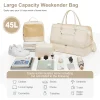 sacs de voyage pour bagages avec un sac à vêtements et trousse de toilette, sac à bandoulière de grande capacité pour les déplacements quotidiens, fourre tout pour femmes