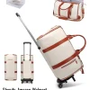 Sac à vêtements de voyage portable avec sac à chaussures et sangle de chariot, valise de week-end, bagage à main, livraison directe globale, 55L