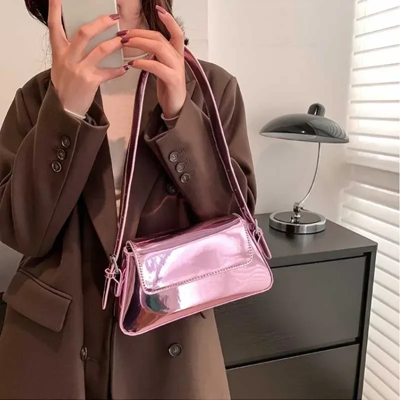 sacs à main de luxe de styliste pour femmes, sac à aisselles laser, marque initiée, argent chic, poignée supérieure, fourre tout