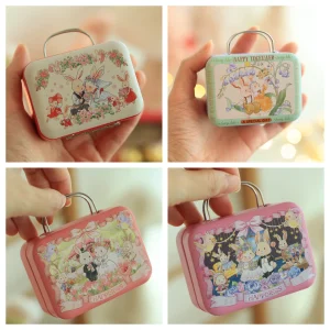 Petite valise de couple lapin de dessin animé, 18 boîtes à bonbons, mini bijoux de voyage, coffret cadeau de mariage, mallette de rangement pour cils à la maison, 1 pièce Petite valise de couple lapin de dessin animé, 18 boîtes à bonbons, mini bijoux de voyage, coffret cadeau de mariage, mallette de rangement pour cils à la maison, 1 pièce