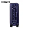 klqdzms valise de cabine boîte d'embarquement en alliage d'aluminium et de magnésium 20 "24" 26 "29 pouces boîtier de chariot de grande capacité bagage d'affaires