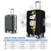 housse de bagage de dessin animé personnalisé s snoopys, housses de protection élastiques pour valise de voyage, convient à 18 à 32 pouces