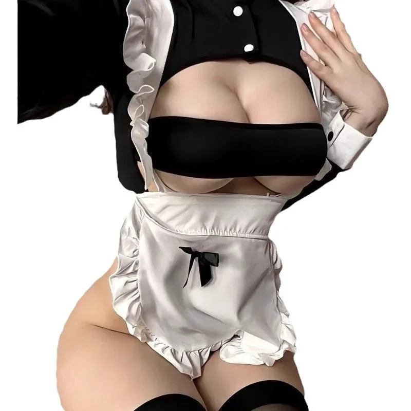 uniforme sexy grande taille, costume de demoiselle d'honneur mignon, robe lolita, uniforme de servante, attraction tentante, vêtements privés à usage spécial