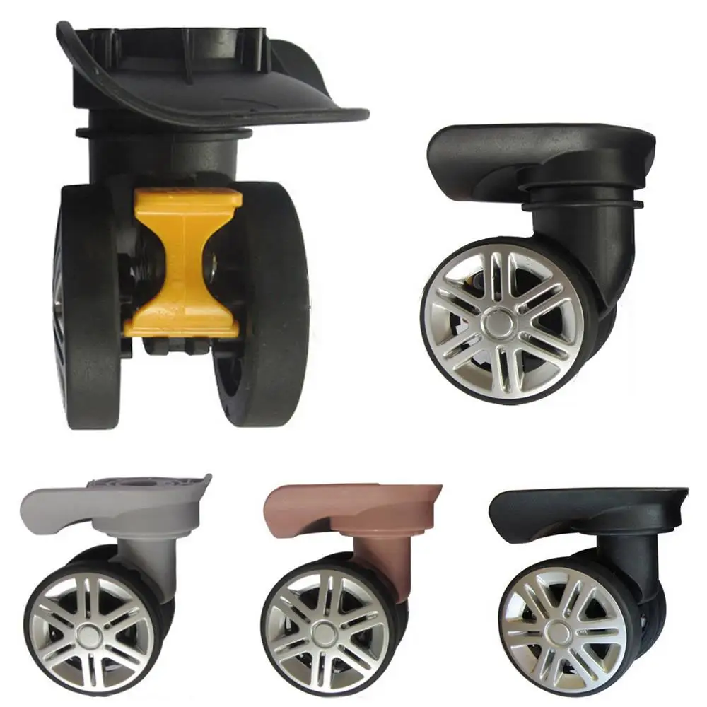 roues de valise silencieuses de remplacement, 2 pièces, roulettes pivotantes à 360 degrés, accessoires de valises, chariot de réparation, roues en caoutchouc