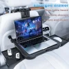 bureau extensible pour siège arrière de voiture pour ordinateur portable et salle à manger, avec coussinet antidérapant et support pour appareil. parfait pour le travail/alimentation