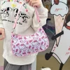 Sanurgente-Sac à main Anime Hello Kittile pour femme, Poudres Kuromi, Mignon, Bandoulière, Dessin animé, Simplicité, Mode initiée