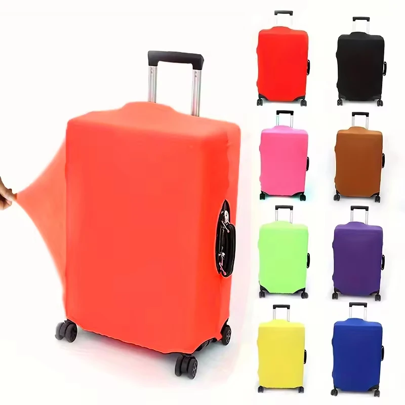 Housse de protection pour bagages en tissu extensible, étui anti-poussière pour bagages, adapté à la valise de 18 à 32 pouces, organisateur de voyage Housse de protection pour bagages en tissu extensible, étui anti-poussière pour bagages, adapté à la valise de 18 à 32 pouces, organisateur de voyage
