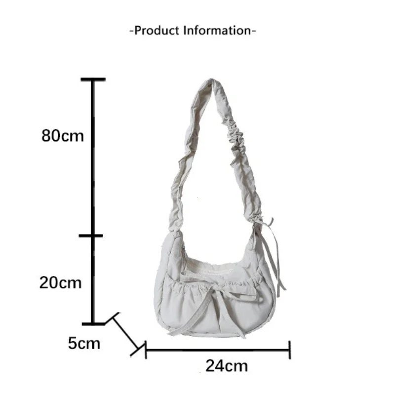 sacs à main pour femmes sacs à bandoulière en nylon imperméables grande capacité loisirs sacs à bandoulière simples pour femmes sac plissé à cordon
