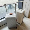 valise de voyage 20 "22" 24 "26 pouces, cadre en aluminium, boîtier de chariot, bagage à main avec porte gobelet, boîte d'embarquement, bagages roulants