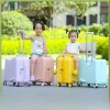valise à roulettes pour enfants, petite valise à main pour enfants, chariot à fermeture éclair, peut s'asseoir et rouler