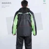 combinaison de pluie pour moto 6xl, ensemble manteau et pantalon imperméables grande taille, équipement d'équitation robuste pour hommes par temps extrême