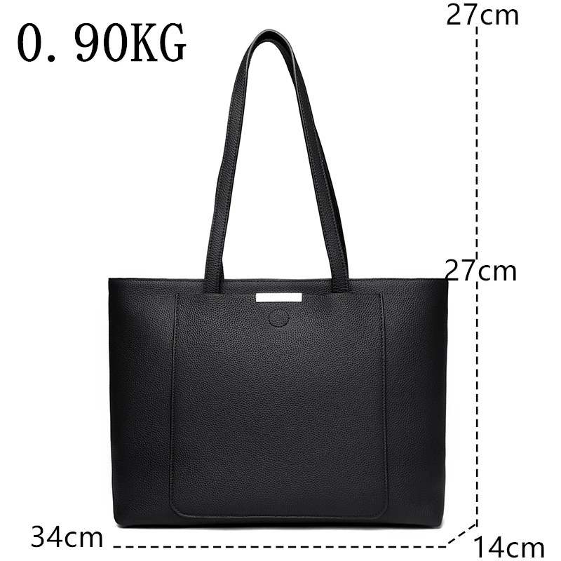 sac à main en cuir véritable de haute qualité pour femmes, fourre tout décontracté de grande capacité, mode cuir de vache, sac à bandoulière sous les bras de grande taille