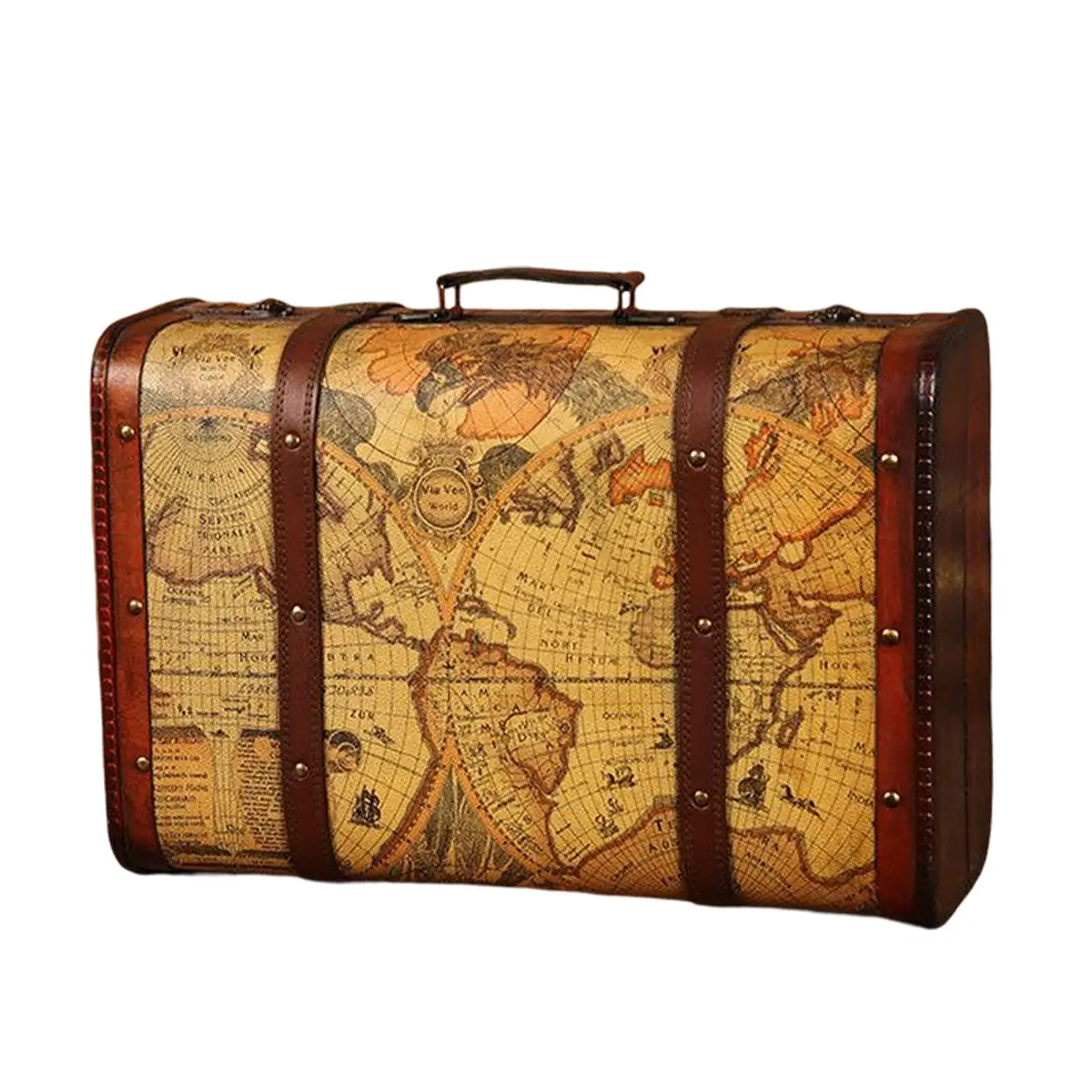 valise vintage avec poignée, accessoires photo, coffre en bois, boîte décorative, coffre en bois, coffre en bois pour vitrine de magasin, chambre à coucher