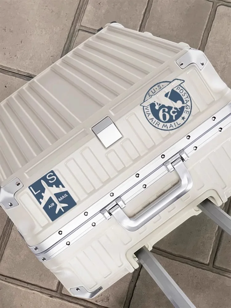 porte valise de grande capacité, cadre en aluminium de 28 pouces, boîtier de chariot épais, combinaison de bagages d'affaires, serrure tsa