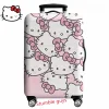 housse de valise kawaii hello kitty pour bagages de 18 à 32 pouces, protection de voyage anime