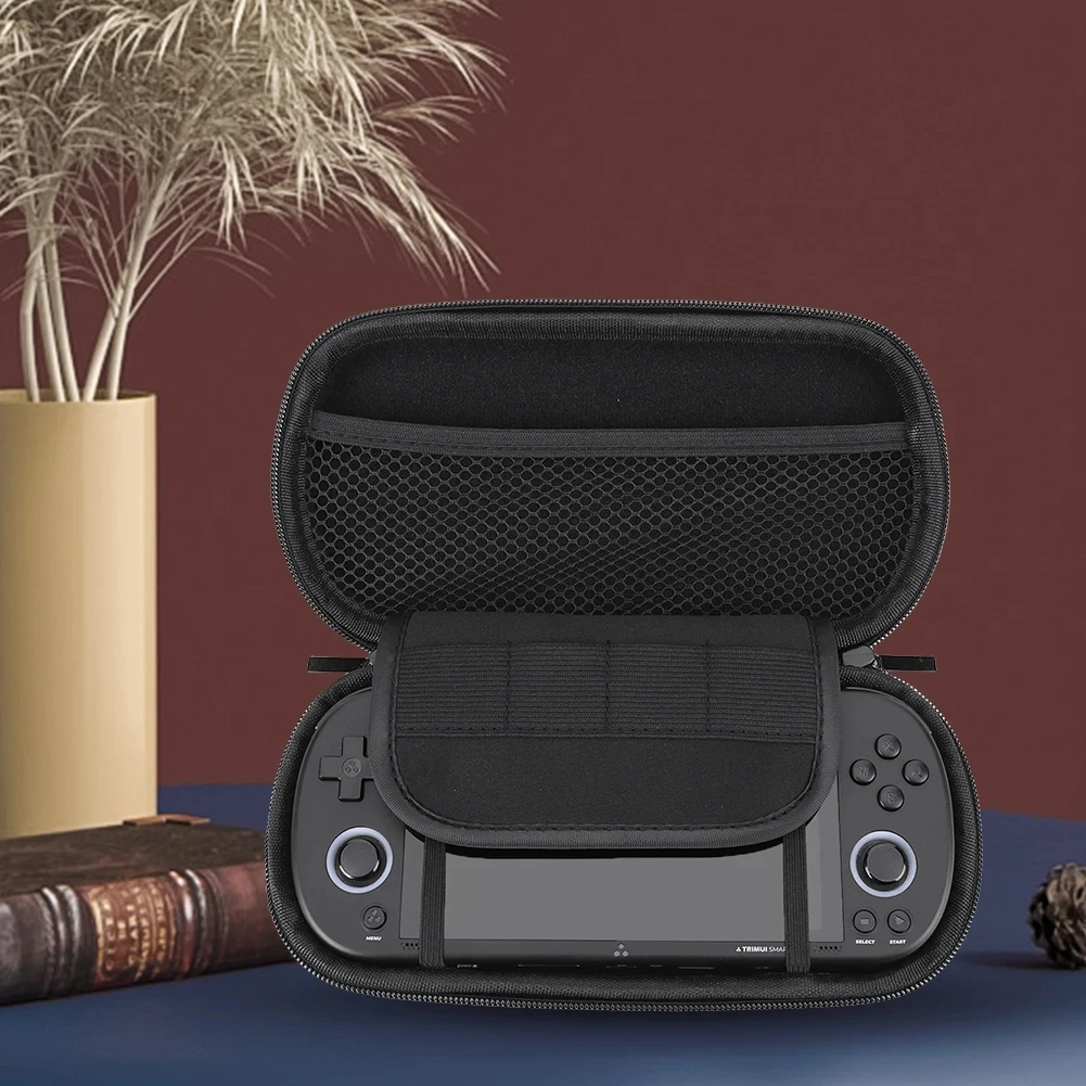 mallette de transport rigide eva, étui de voyage de protection anti rayures, valise de rangement anti poussière pour console de jeu portable trimui smart pro