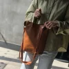 seau en cuir véritable femmes sac nouveau rétro nature peau de vache souple sac à main polyvalent concepteur de haute qualité sacs à bandoulière