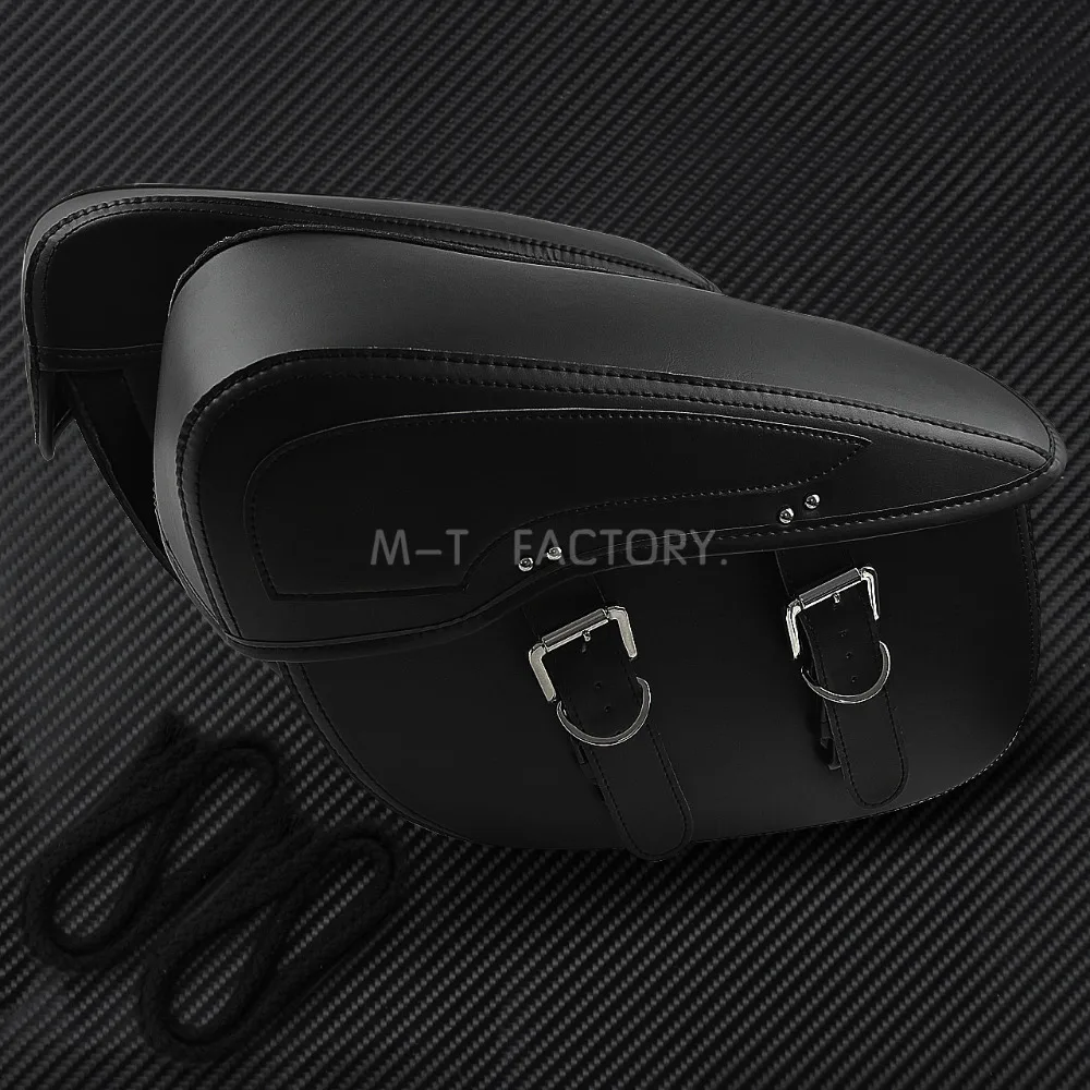 2x sacoche de moto en cuir bagages sacs de selle sac latéral extérieur pour harley sportster xl 883 xl 1200 touring dyna softail fl