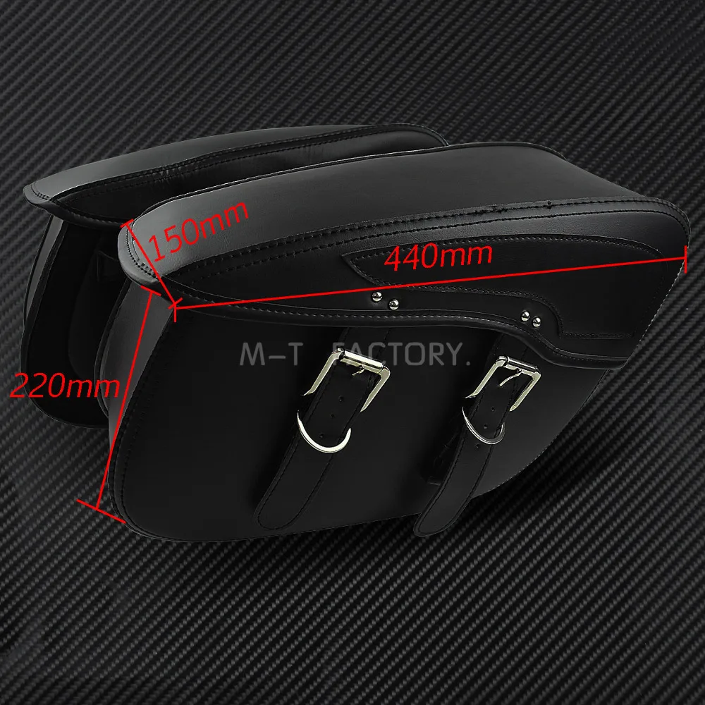 2x sacoche de moto en cuir bagages sacs de selle sac latéral extérieur pour harley sportster xl 883 xl 1200 touring dyna softail fl