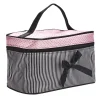 sac à cosmétiques de styliste pour femme, carré, nministériels d, rayure, pois, trousse de maquillage, boîte, accessoires de la raq