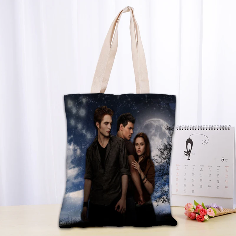 twilight tv sac fourre tout femmes toile tissu sacs eco réutilisable sacs à provisions voyage plage décontracté utile sac à bandoulière