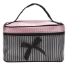 Sac à Cosmétiques de Styliste pour Femme, Carré, Nministériels d, Rayure, Pois, Trousse de Maquillage, Boîte, Accessoires de la raq