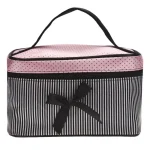 Sac à Cosmétiques de Styliste pour Femme, Carré, Nministériels d, Rayure, Pois, Trousse de Maquillage, Boîte, Accessoires de la raq