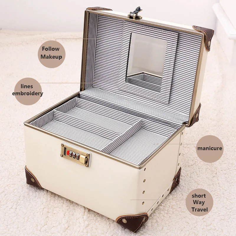 trousse de maquillage professionnelle en cuir pu pour femme, jolie trousse à cosmétiques étanche, trousse de toilette personnalisée, trousse d'évaluation de beauté et de manucure