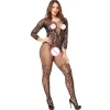 xxxl noir sexy body femmes résille ouvert entrejambe catsuit maille collants lingerie érotique body vêtements de nuit combinaison teddies