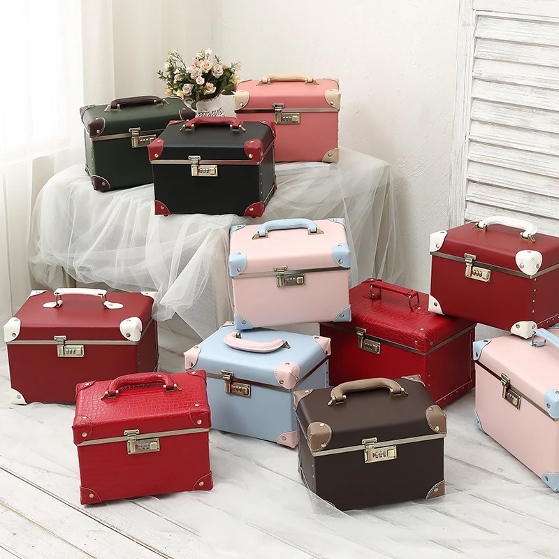 trousse de maquillage professionnelle en cuir pu pour femme, jolie trousse à cosmétiques étanche, trousse de toilette personnalisée, trousse d'évaluation de beauté et de manucure