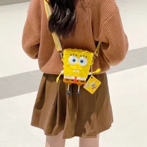 Nouveau dessin animé Original Bob l&rsquo;éponge SquarePants enfants sacs à bandoulière fille et garçons mignon sac cadeau