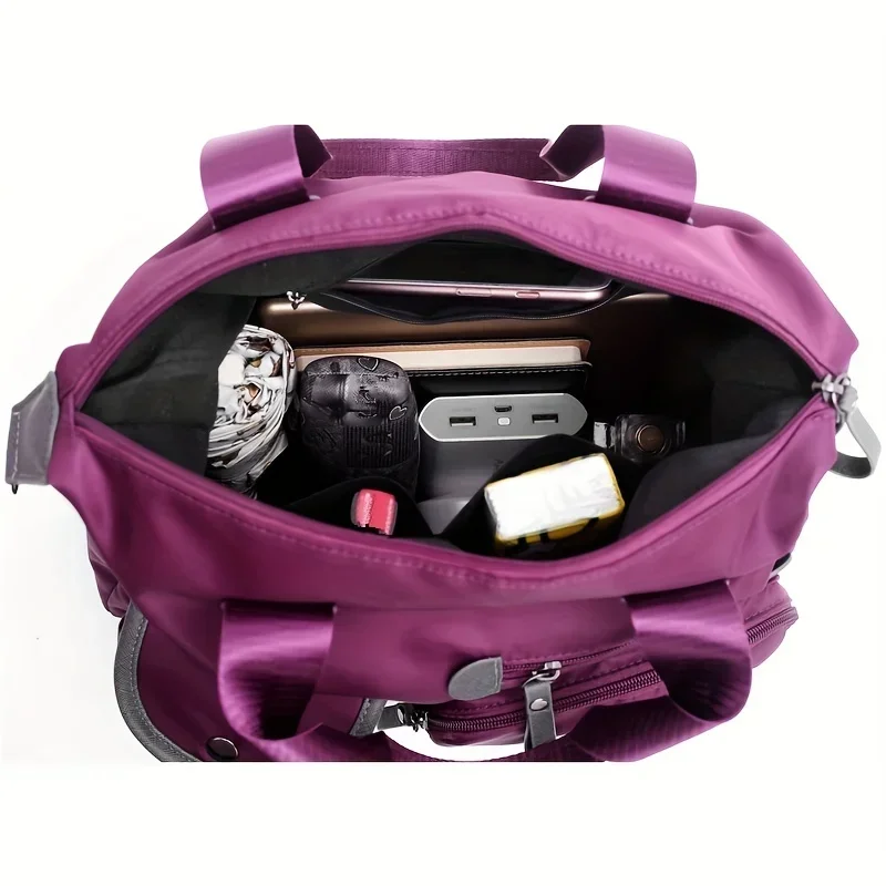 sac fourre tout pour femmes avec plusieurs poches, sac à bandoulière de grande capacité, sac à bandoulière en nylon léger pour voyage