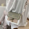 sac à la mode pour femmes, nouveau sac à bandoulière polyvalent, décontracté, couleur contrastée, petit sac carré, large bandoulière