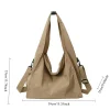 sac à bandoulière décontracté et polyvalent pour femmes, grande capacité, texture simple et élégante, sac hobo, sacs de rangement simples à bandoulière