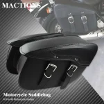 2X sacoche de moto en cuir bagages sacs de selle sac latéral extérieur pour Harley Sportster XL 883 XL 1200 Touring Dyna Softail FL