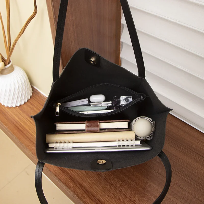 sacs fourre tout simple et grande capacité, sac à bandoulière pour femmes, couleur unie, style minimaliste, fourre tout de voyage léger et