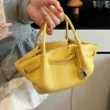 petits sacs seau d'été tendance pour femmes, sac à bandoulière simple en cuir pu, sacs à main et bourses délicats, nouvelle collection 2025