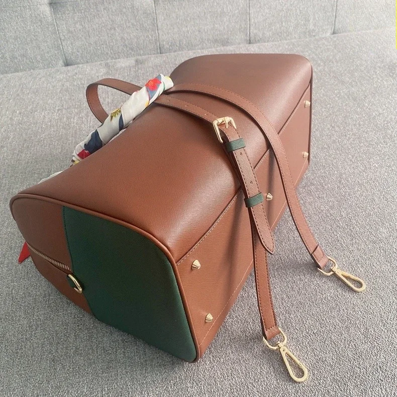 kpop garçons boston sacs v design muet unisexe bostons sac à bandoulière pu grande capacité sacs à bandoulière avec foulard en soie sac organisateur