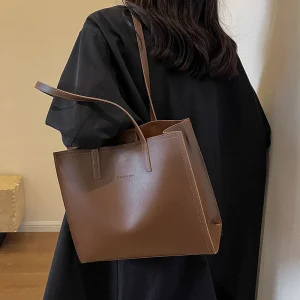 Sac fourre-tout pour femmes, sacs à main de grande capacité, luxe, haute qualité, cuir PU, sac à bandoulière Simple de styliste, aseoка Ж Galega