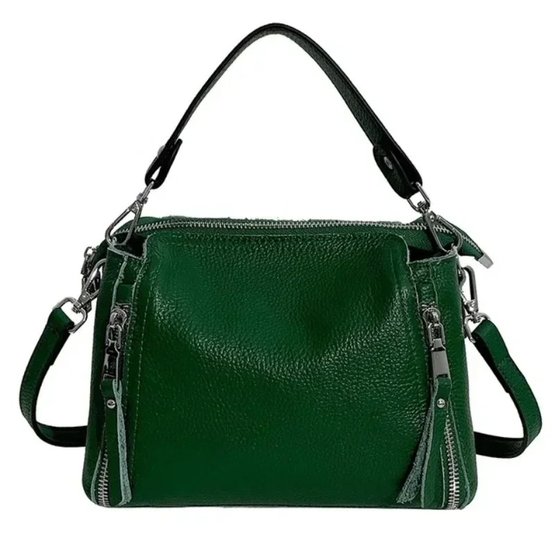 sacs à main 100% cuir véritable pour femmes, sacoches de luxe en peau de vache, fourre tout de bonne qualité