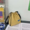 sac seau à cordon de serrage en nylon, sac de rangement décontracté de style coréen, sac à main assorti avec tout pour hommes, sac à bandoulière femme/homme